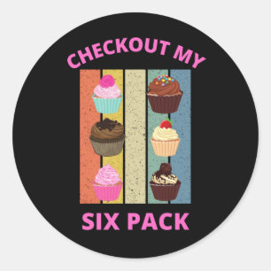 ADESIVO REDONDO VERIFIQUE MEUS SEIS CUPCAKES DE PACOTE