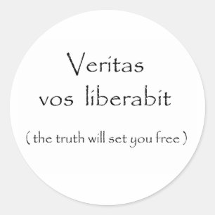 Adesivo Redondo Veritas vos liberabit-sticker