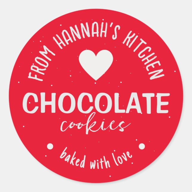 Adesivo Redondo Vermelhidão - Fundo Cintilado Com Amor (Frente)