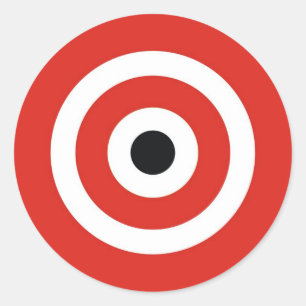 ADESIVO REDONDO VERMELHO BRANCO