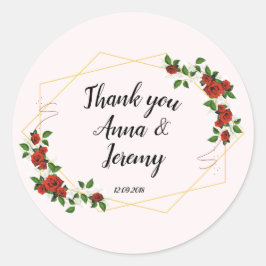 Adesivo Redondo Vermelho Clássico Clássico Clássico Geométrico