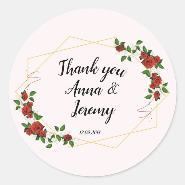 Adesivo Redondo Vermelho Clássico Clássico Clássico Geométrico (Frente)