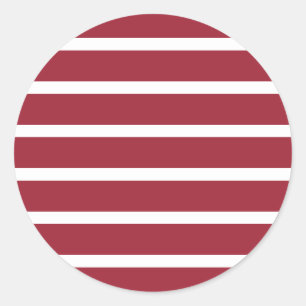 Adesivo Redondo Vermelho com Faixa Branca Tema de Bandeira America