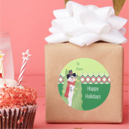 Adesivo Redondo Vermelho com Verde