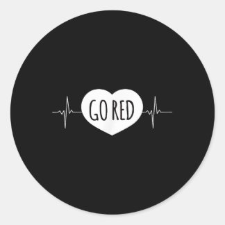 Adesivo Redondo Vermelho - Consciência do Coração Americano