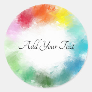 Adesivo Redondo Vermelho Cor-de-rosa Laranja Amarelo Verde Azul Pú