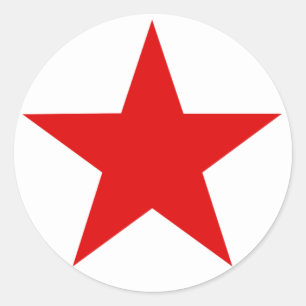 Adesivo Redondo ★ vermelho da estrela