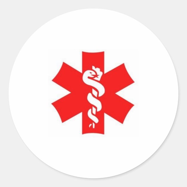 Adesivo Redondo vermelho e branco também (Frente)