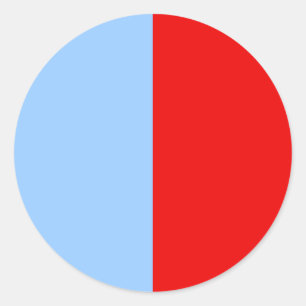 Adesivo Redondo Vermelho e claro - bloco azul da cor