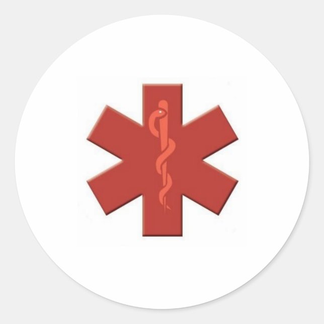 Adesivo Redondo vermelho em vermelho (Frente)