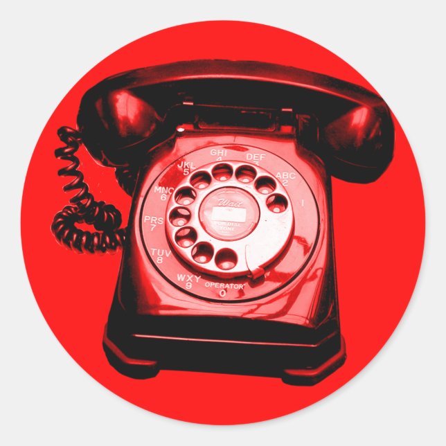 Adesivo Redondo Vermelho Hotline (Frente)