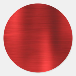 Adesivo Redondo Vermelho Metálico Falso em Branco