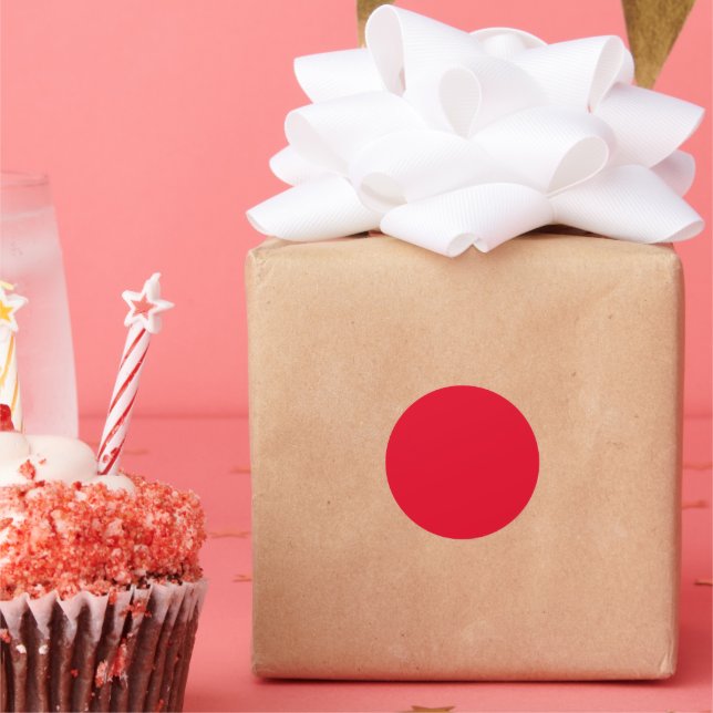 Adesivo Redondo Vermelho Natal (Festa)