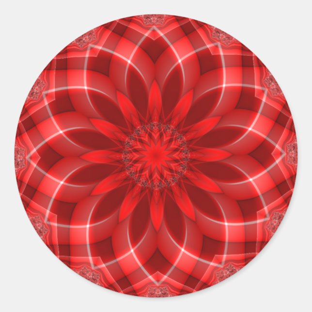 Adesivo Redondo Vermelho Natal (Frente)