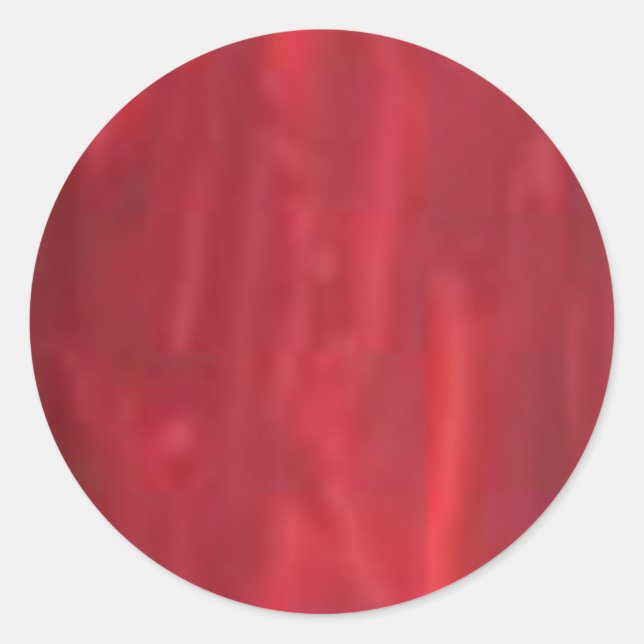 Adesivo Redondo Vermelho Profundo - Aparência Acrílica Criada por  (Frente)
