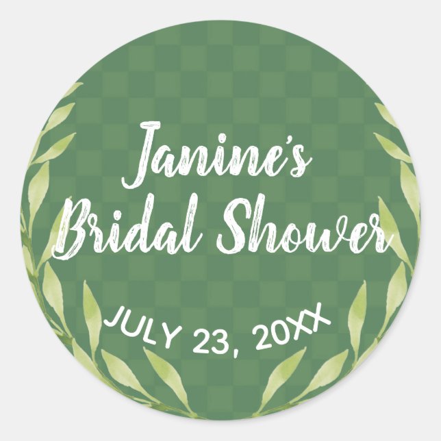 Adesivo Redondo Vermelhos Modernos da Terra Folha Personalizável (Frente)