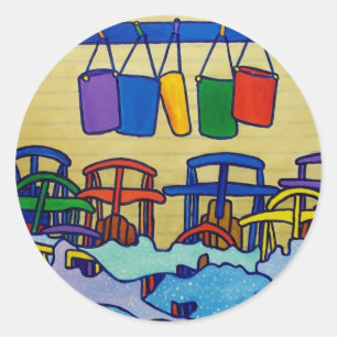 Adesivo Redondo Vermont Color o por Piliero