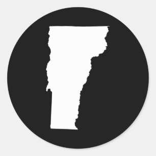 Adesivo Redondo Vermont em Branco e Preto