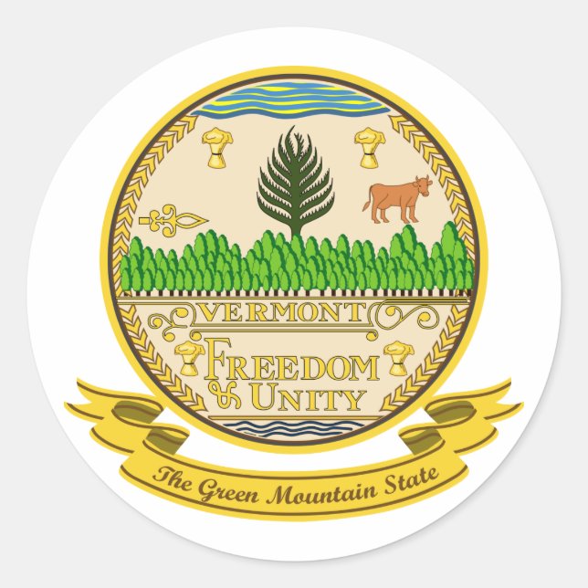 Adesivo Redondo Vermont Seal (Frente)