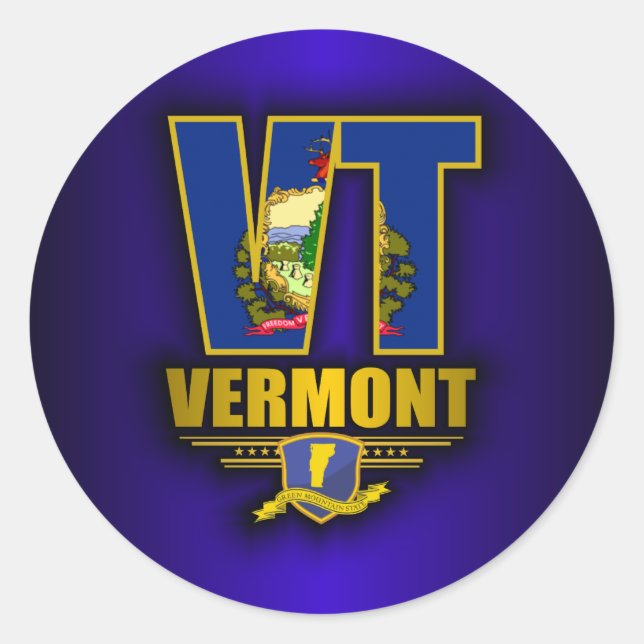 Adesivo Redondo Vermont (VT) (Frente)