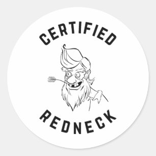 Adesivo Redondo Verniz Certificado - Feliz Hillbilly