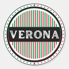 Adesivo Redondo Verona City Pride Emblem – Italian Identity