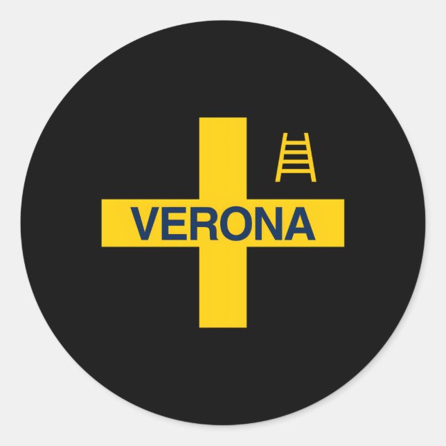 Adesivo Redondo Verona Tifo Hellas Gialloblã¹ Brigadas Curva Sud S (Frente)