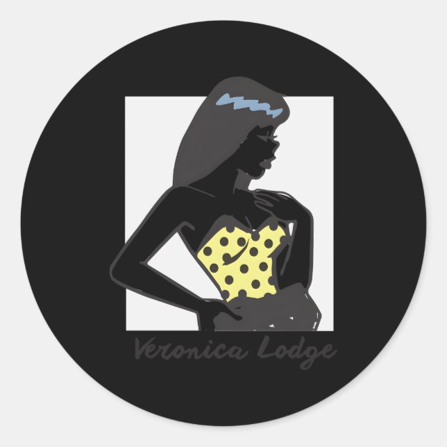 Adesivo Redondo Veronica Lodge Do Archie História em quadrinhos (Frente)