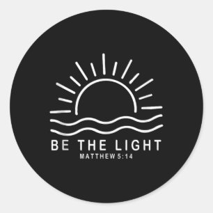 Adesivo Redondo Versículo Bíblico Seja A Luz Mateus 5 14 Jesus Ins