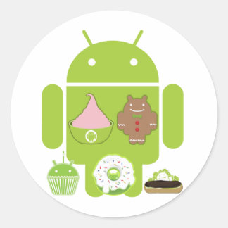 Adesivo Redondo Versões Android