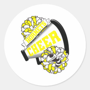 Adesivo Redondo Vespas Cheer Espírito de Torcida de Cheerleading d