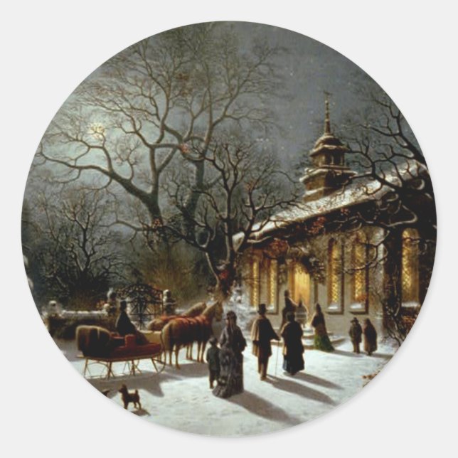 Adesivo Redondo Véspera de ano novo (Frente)