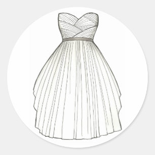 Adesivo Redondo Vestido Branco Vestido Noiva Palhaçada