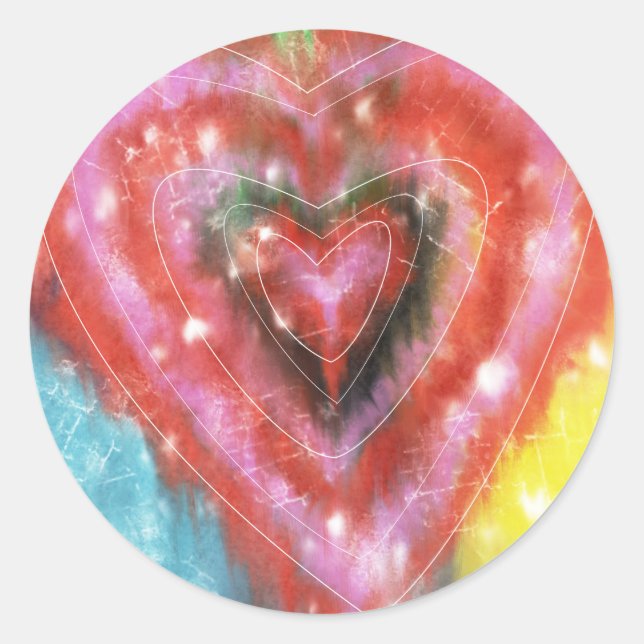 Adesivo Redondo Vestido com um coração adorável (Frente)