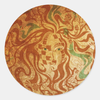 Adesivo Redondo Vestido da Deusa