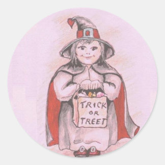 Adesivo Redondo Vestido de bruxa