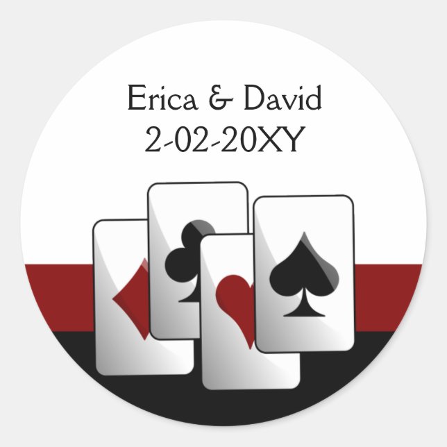 Adesivo Redondo Vestido de casamento de Vegas (Frente)