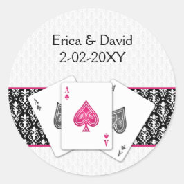 Adesivo Redondo Vestido de casamento de Vegas