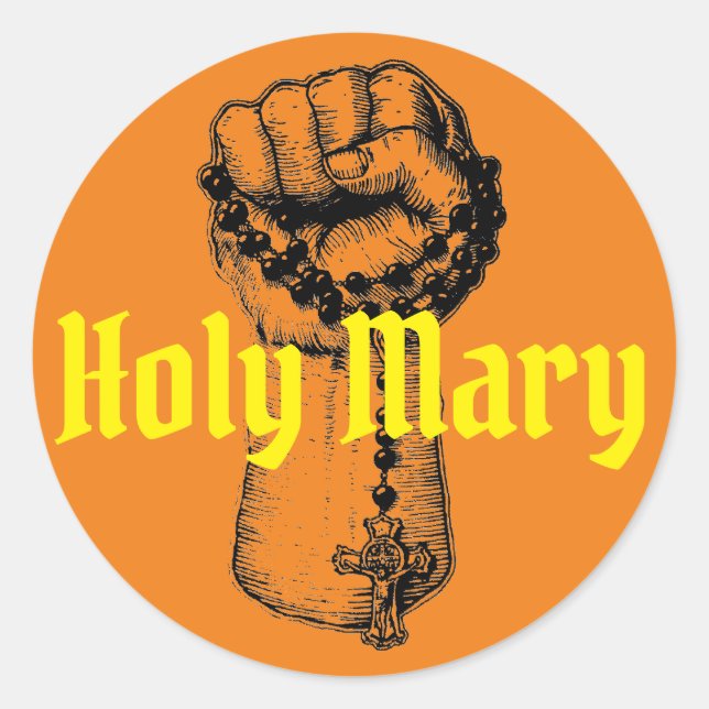 ADESIVO REDONDO VESTIDO DE REDES CLÁSSICO CATÓLICO (Frente)