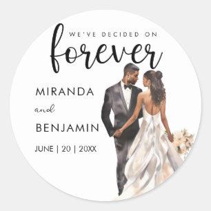 Adesivo Redondo Vestido Preto de Noz Negra Aquarela