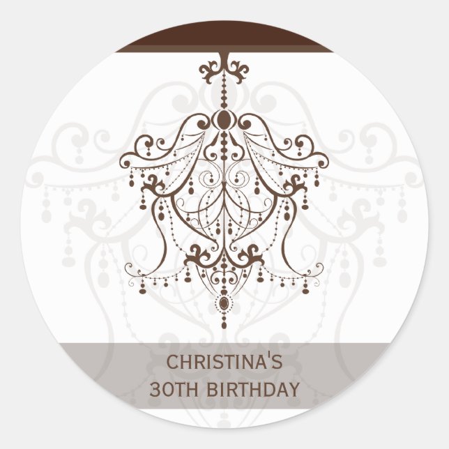 Adesivo Redondo VESTIDO/VEDOR: candelabro 1 (Frente)