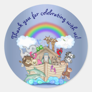 ADESIVO REDONDO VESTIDO ZOOLÓGICO DE ANIMAIS DE ARCO NOAHS