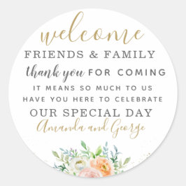 Adesivo Redondo Vestidos de casamento obrigado personalizado