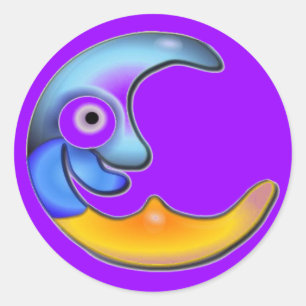 Adesivo Redondo Vestidos de Lua Loucos