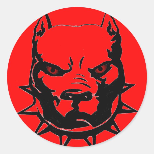 ADESIVO REDONDO VESTIDOS DE PITBULL POR KG DE 20 (Frente)