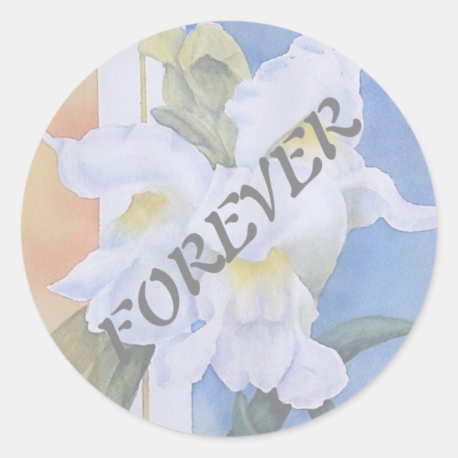 ADESIVO REDONDO VESTÍGIOS DE CASAMENTO BRANCOS (Frente)