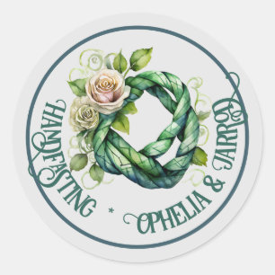 ADESIVO REDONDO VESTÍGIOS DE MÃO PARA FAVORES ENVELOPES CORD