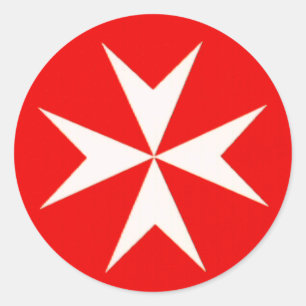 Adesivo Redondo VESTÍGIOS DE PAINEL Cruzado Maltês