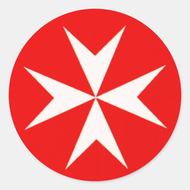 Adesivo Redondo VESTÍGIOS DE PAINEL Cruzado Maltês (Frente)