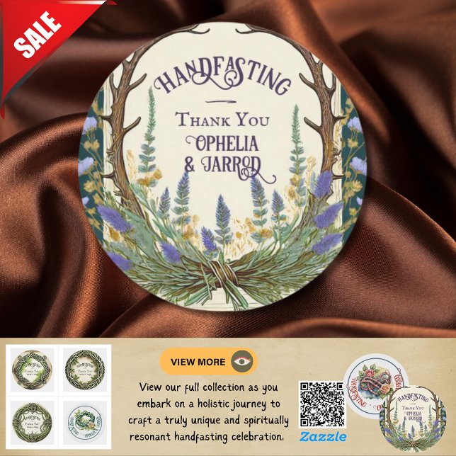 ADESIVO REDONDO VESTÍGIOS PARA FAVORES ENVELOPES ANTLERS (Criador carregado)